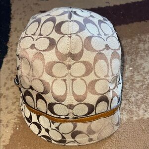 Designer Monogram Cap with Brown Accent